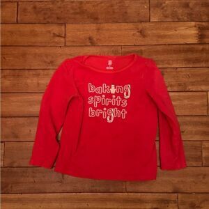 Carter's Sz8 Girls Baking Spirits Bright Fleece Shirt Just One You - Top Only